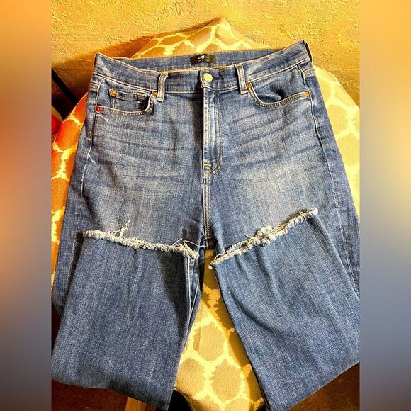 7 for All Mankind high waist slim kick Women's Jeans- medium wash - Picture 1 of 6